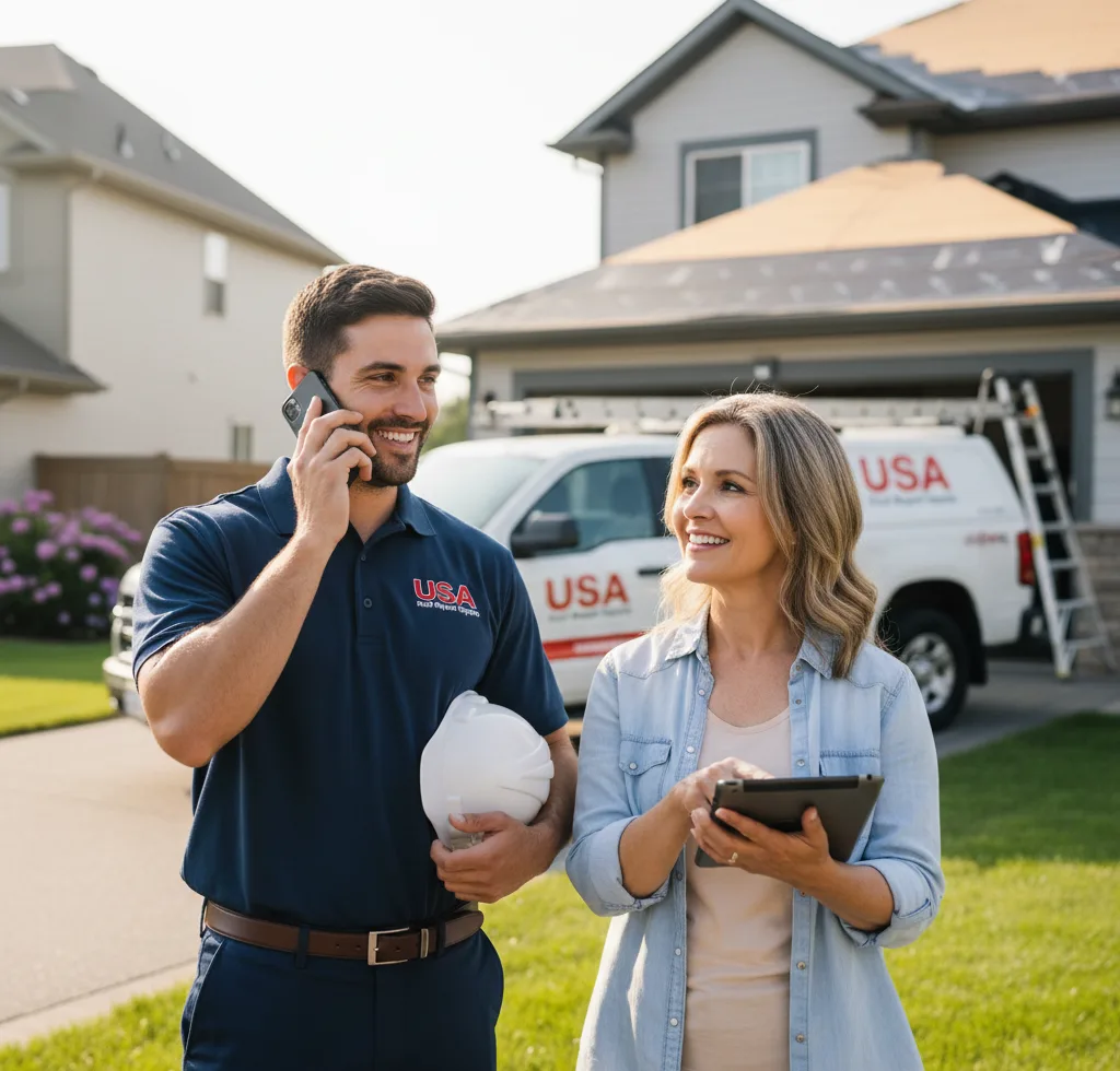 USA Roof Repair Experts customer support in Gas City